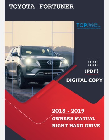 TOYOTA FORTUNER 2018-2019 OWNERS MANUAL